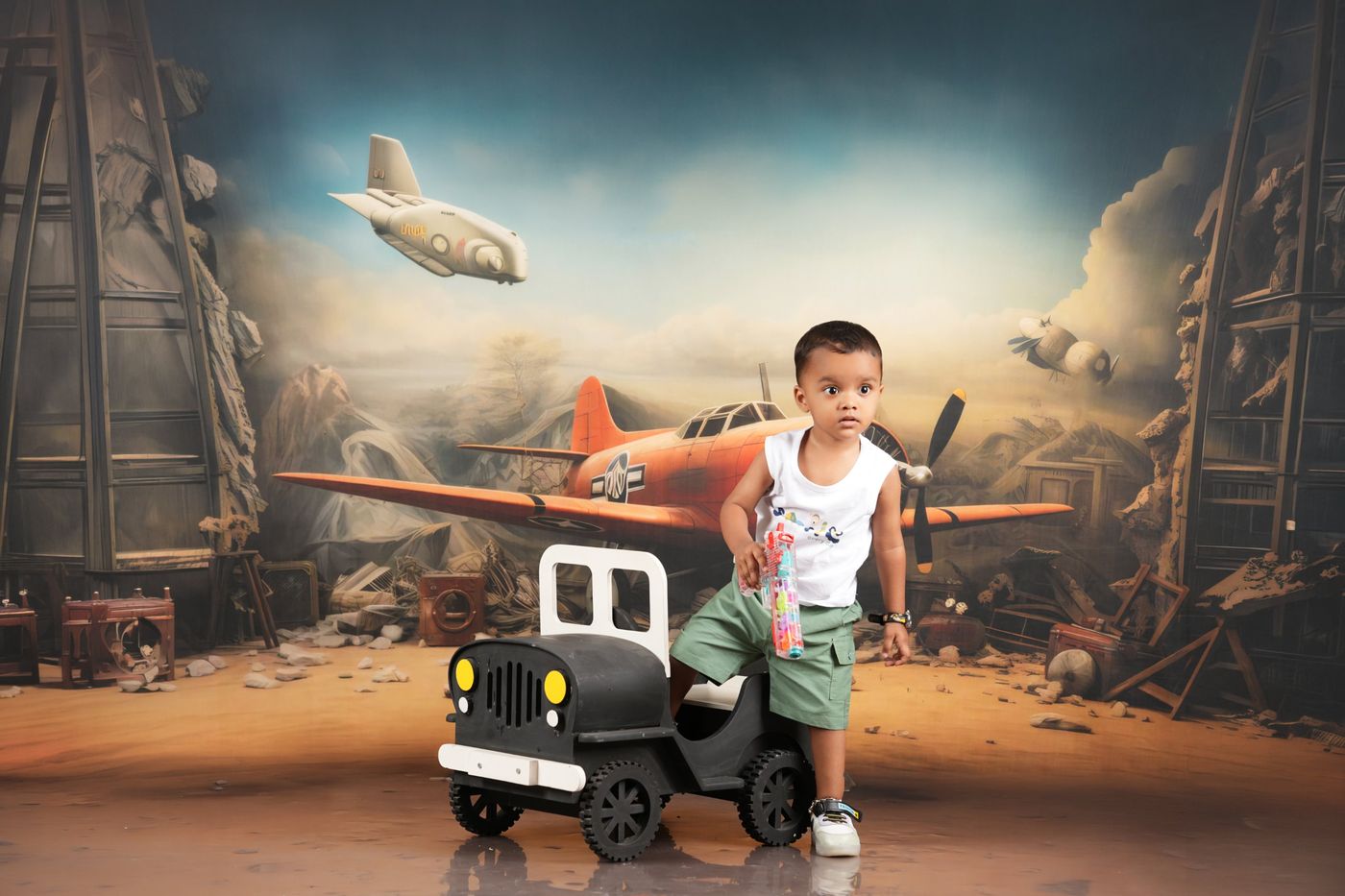 Aviator theme photoshoot at Sourmi Studio