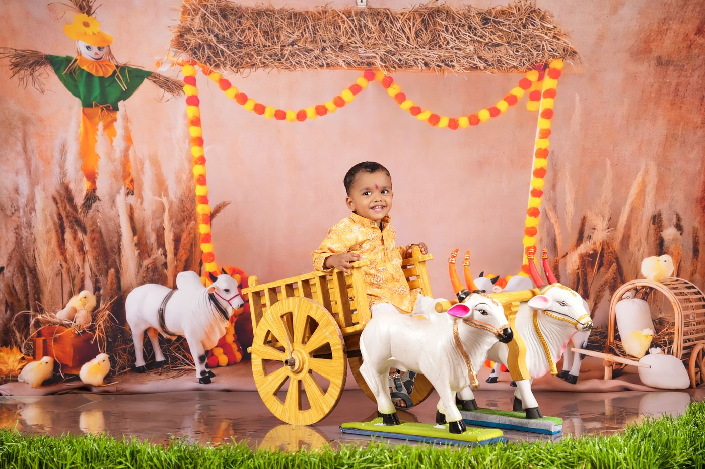 Bullock cart theme photoshoot at Sourmi Studio