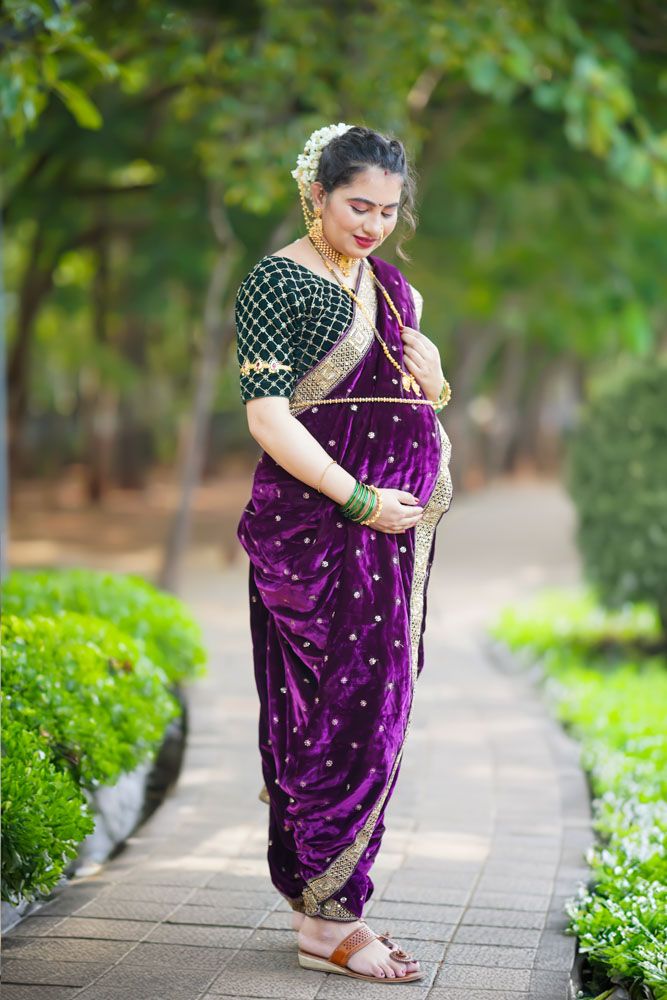 Velvet nauvari — Sourmi Studio, Pune